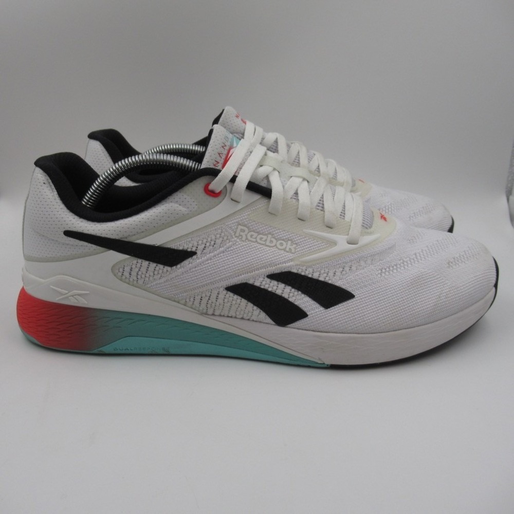 Reebok Nano XV Mens 11 White Black Red Teal Training Shoes 1000200019